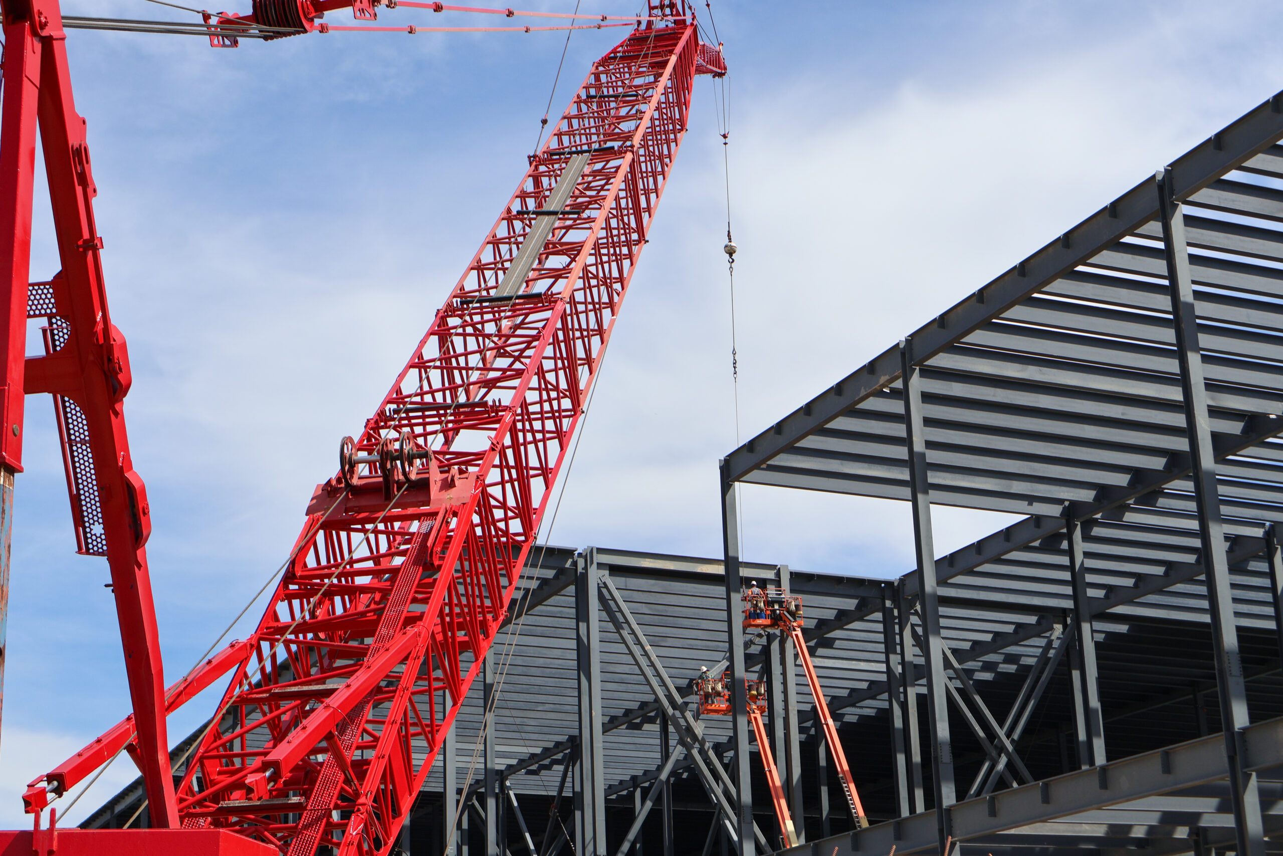 Ben Hur Construction with a red crane