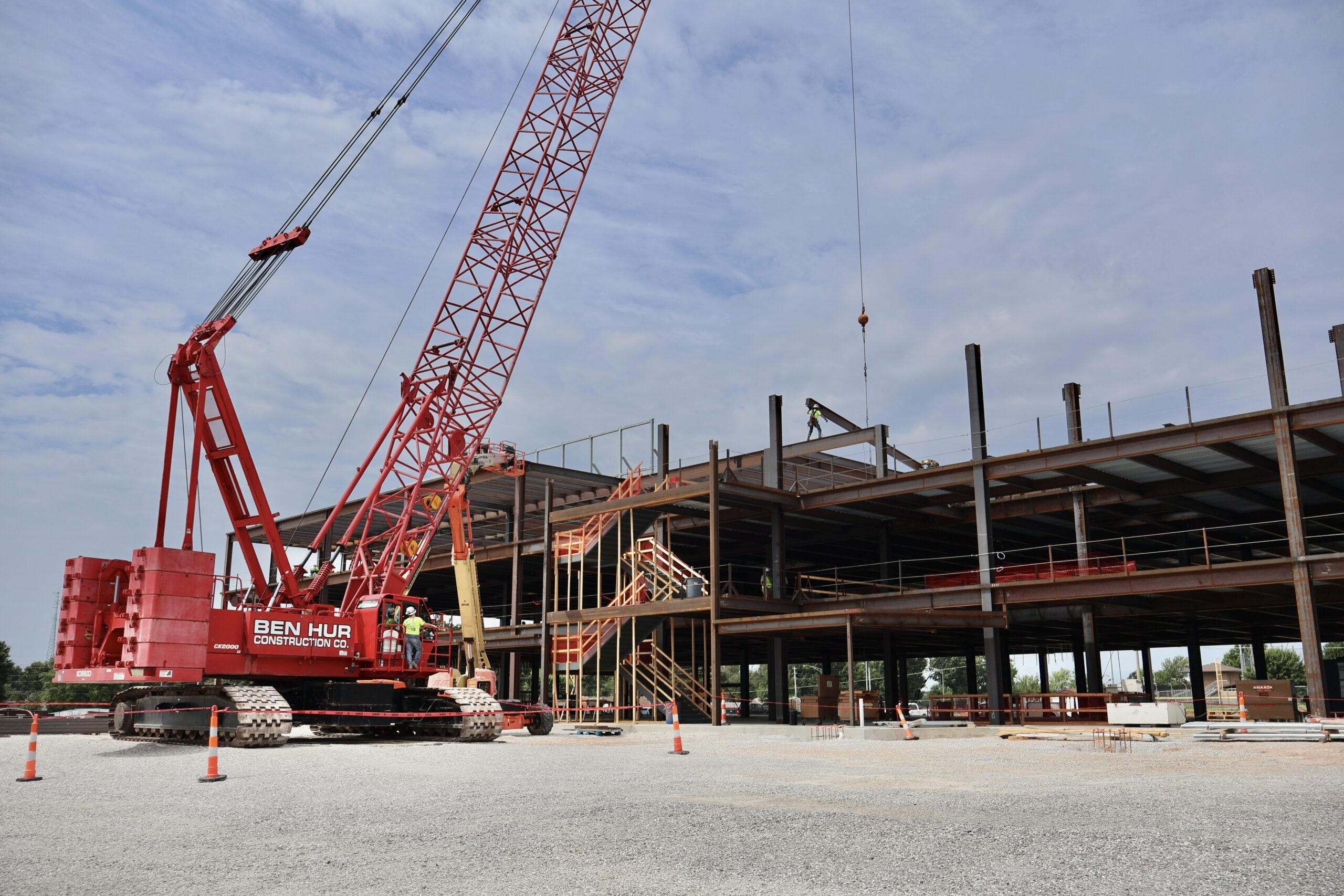 New Industrial Building by Ben Hur Construction with Ben Hur Construction Crane in front